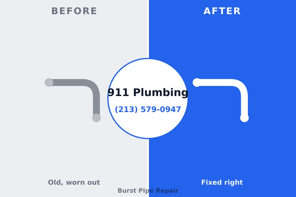 Before and after: plumbing repair Carson, WA